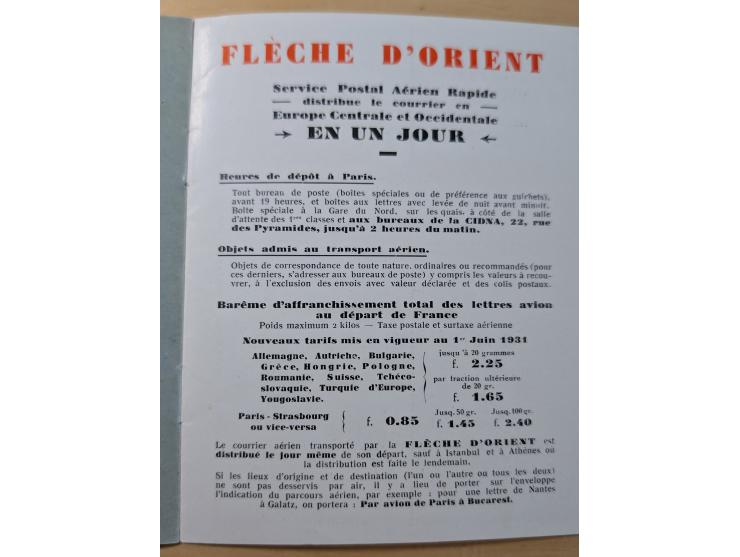 1931/32, CIDNA airmail post labels ‘PAR AVION’, two different booklets, one large size turkish-french bilingual, punched and 